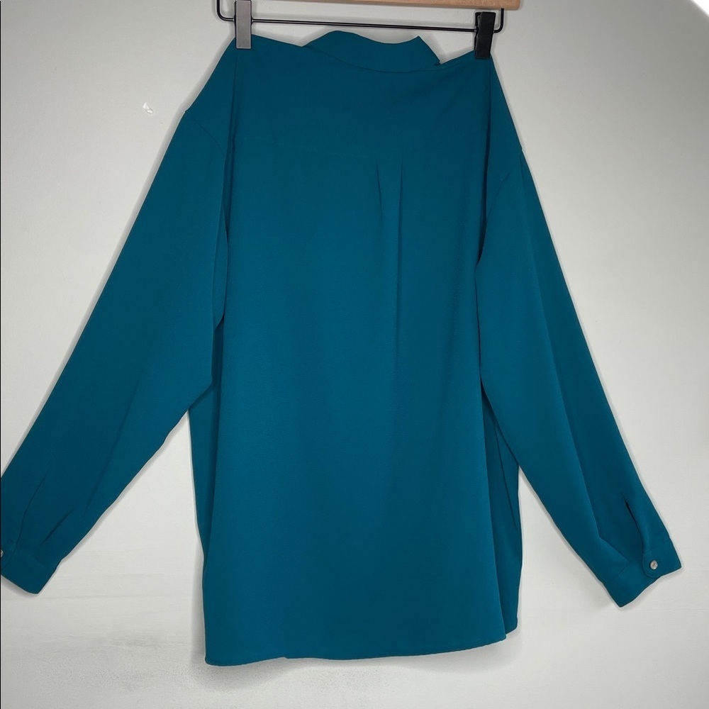 J. Jill Turquoise Blouse - Picture 8 of 10